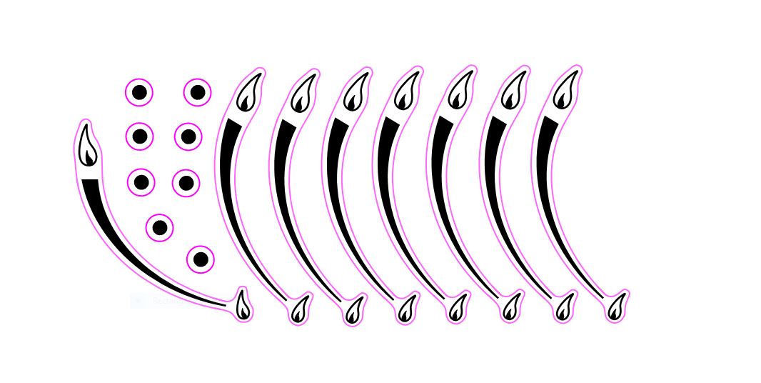 hob stove top gas flame decals