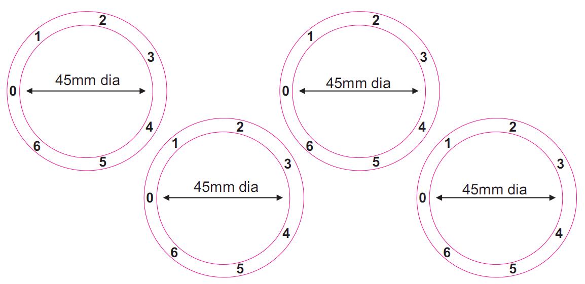 stove hob markings cooker top decals