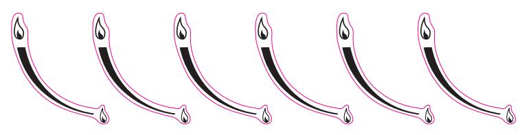 gas flames for hob and stove
