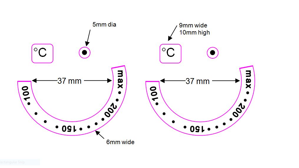 anti clockwise oven numbers